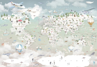 Фотообои листовые Citydecor Детская Карта мира 351 (200x140см) - 