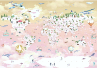 Фотообои листовые Citydecor Детская Карта мира 355 (200x140см) - 