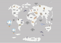Фотообои листовые Citydecor Детская Карта мира 385 (200x140см) - 