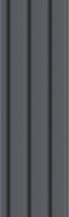 Реечная панель STELLA Beats De Luxe Black Lead МДФ (2700x119x16мм) - 