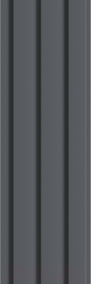 Реечная панель STELLA Beats De Luxe Black Lead МДФ (2700x119x16мм)