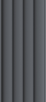 Реечная панель STELLA Wave De Luxe Black Lead МДФ (2700x119x16мм) - 