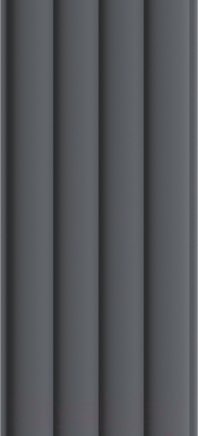 Реечная панель STELLA Wave De Luxe Black Lead МДФ (2700x119x16мм)