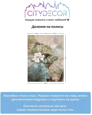 Фотообои листовые Citydecor Blossom 2 (200x260см)