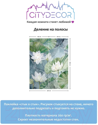 Фотообои листовые Citydecor Blossom 26 (200x260см)