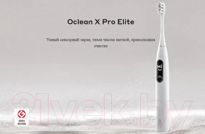 Звуковая зубная щетка Oclean X Pro Elite Y2087 (серый)