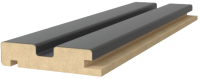 Профиль для стеновой панели STELLA Старт для МДФ Beats De Luxe Black Lead (2700x66.5x16) - 