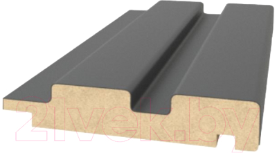 Профиль для стеновой панели STELLA Финиш для МДФ Beats De Luxe Black Lead (2700x77x16)