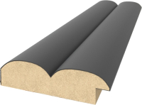 Профиль для стеновой панели STELLA Старт-Финиш для МДФ Wave De Luxe Black Lead (2700x55x16) - 
