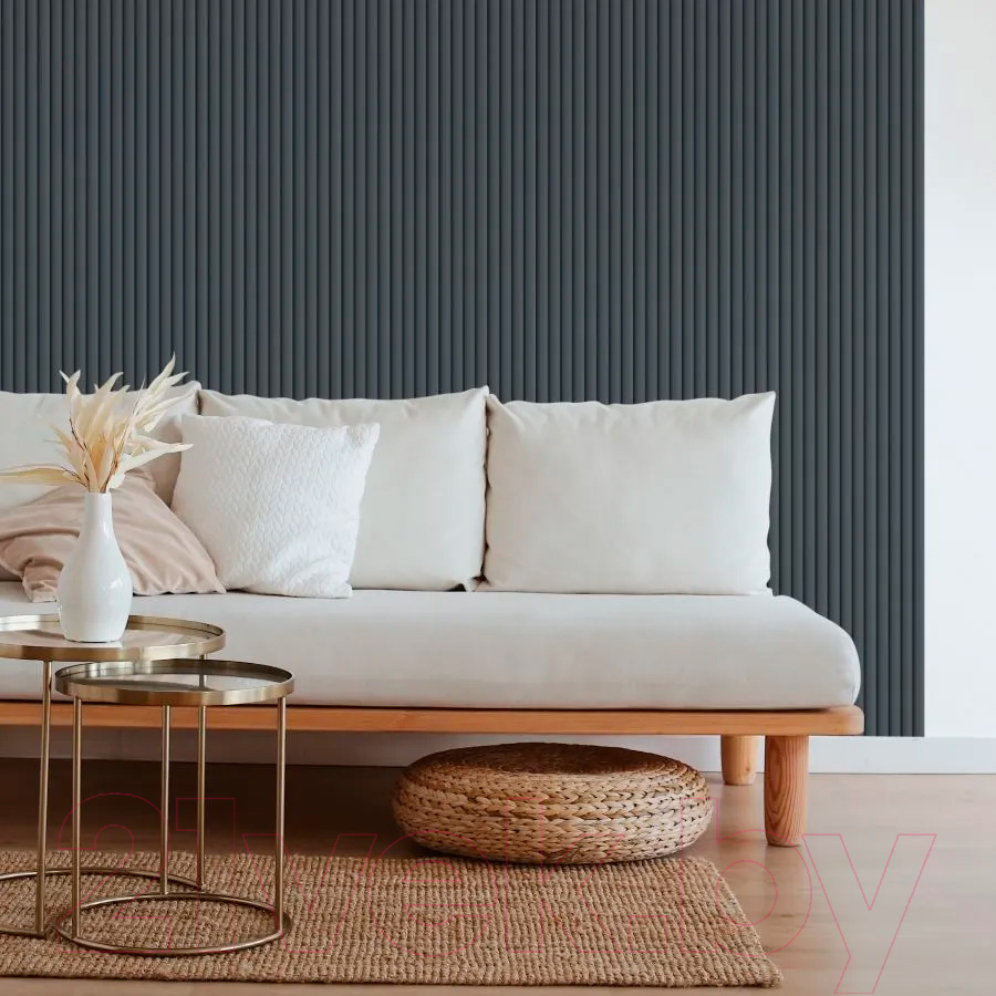 Профиль для стеновой панели STELLA Старт-Финиш для МДФ Wave De Luxe Black Lead (2700x55x16) — фото 3