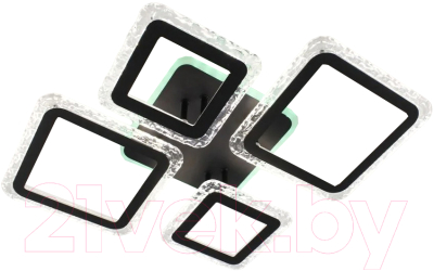 Люстра Estares Oval Ice RGB 75W 5S-APP-725х500х93-BLACK/CLEAR-220-IP20