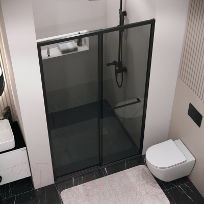 Изображение товара Душевая дверь Grossman Style 100x195 / 100.K33.05.100.21.10 (черный матовый,стекло тонированное)