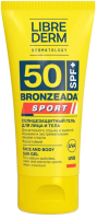 Гель солнцезащитный Librederm Bronzeada Sport SPF50 для лица и тела (500мл) - 