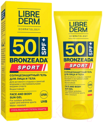 Гель солнцезащитный Librederm Bronzeada Sport SPF50 для лица и тела (500мл)