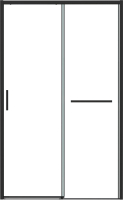 Душевая дверь Grossman Style 110x195 / 100.K33.05.110.21.00 (черный матовый,стекло прозрачное) - 