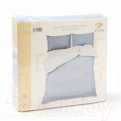Комплект постельного белья Этель Blue cage Евро / 10326525