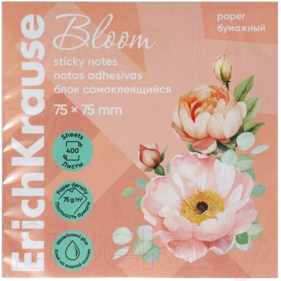 Изображение товара Блок для записей Erich Krause Pastel Bloom / 61675 (400л)