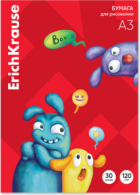 Набор бумаги для рисования Erich Krause Jolly Friends / 61639 (30л) - 