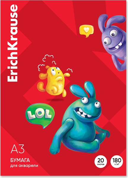 Набор бумаги для рисования Erich Krause Jolly Friends / 61653 (20л)