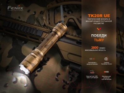 Фонарь Fenix Light TK20R UE 2800 (серый)