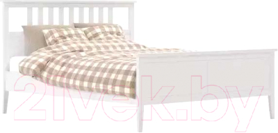 Двуспальная кровать Импэкс Leset Мира 160x200 с основанием (белый)