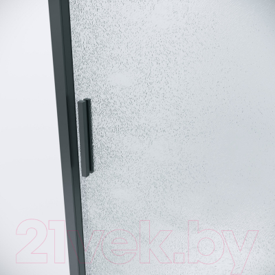 Душевая дверь Grossman Style 130x195 / 100.K33.05.130.21.02 (черный матовый/стекло шиншилла)
