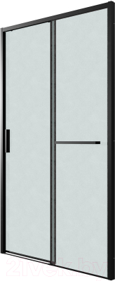 Душевая дверь Grossman Style 130x195 / 100.K33.05.130.21.02 (черный матовый/стекло шиншилла)