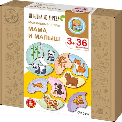 

Развивающая игра, Мои первые пазлы. Мама и малыш / 05437