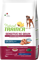 Сухой корм для собак Trainer Natural Sensitive No Gluten Medium&Maxi Adult с форелью (3кг) - 