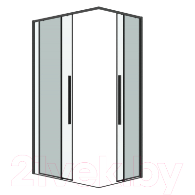 Душевой уголок Grossman Galaxy 100x70x195 / 300.K33.01.1070.42.00 (графит сатин/прозрачное стекло)