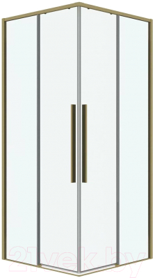 Душевая дверь Grossman Galaxy 120x195 / 1/2.K33.01.12.32.00 (золото сатин/прозрачное стекло)
