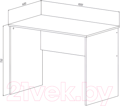 Письменный стол МДК СП2 1000x600x750 (дуб сонома)