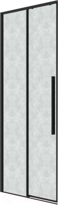 Душевая дверь Grossman Galaxy 80x195 / 1/2.K33.01.80.21.02 (черный матовый/стекло шиншилла)