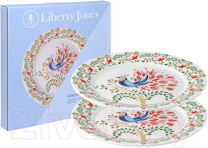 Набор тарелок Liberty Jones Birds of Paradise. Fantail Bird / LJ0000301