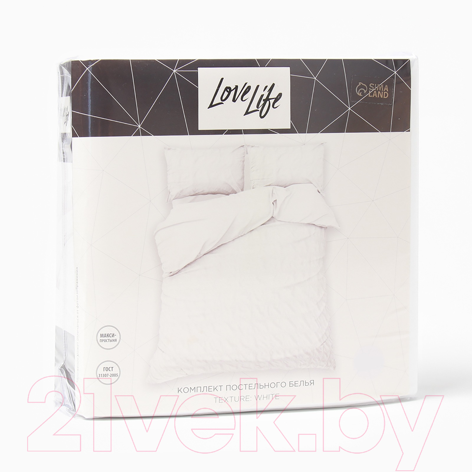 Комплект постельного белья Love Life Texture Дуэт / 10323191 (белый) — фото 5
