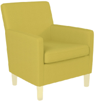 Кресло мягкое Mio Tesoro 316 (желтый/светлые опоры 1103) - 
