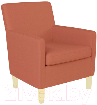 Кресло мягкое Mio Tesoro 316 (кирпичный/светлые опоры 1285)