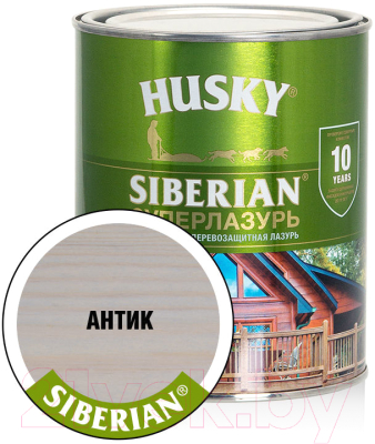 Лазурь для древесины Husky Siberian Суперлазурь (900мл, антик)