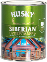 Лазурь для древесины Husky Siberian Суперлазурь (900мл, белый) - 