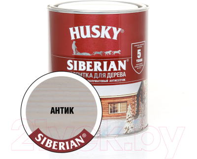 Пропитка для дерева Husky Siberian Полуматовая (900мл, антик)