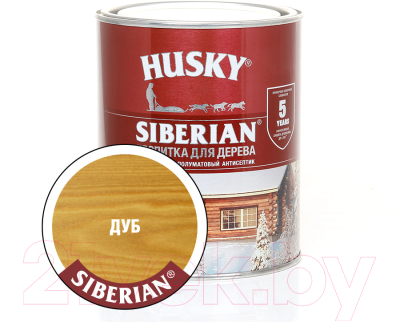 Пропитка для дерева Husky Siberian Полуматовая (900мл, дуб)