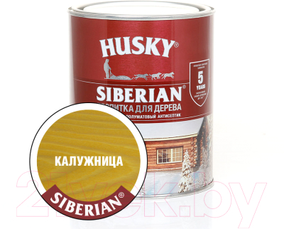 Пропитка для дерева Husky Siberian Полуматовая (900мл, калужница)
