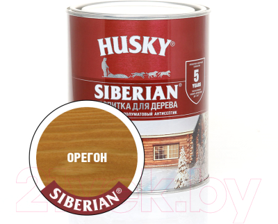 Пропитка для дерева Husky Siberian Полуматовая (900мл, орегон)