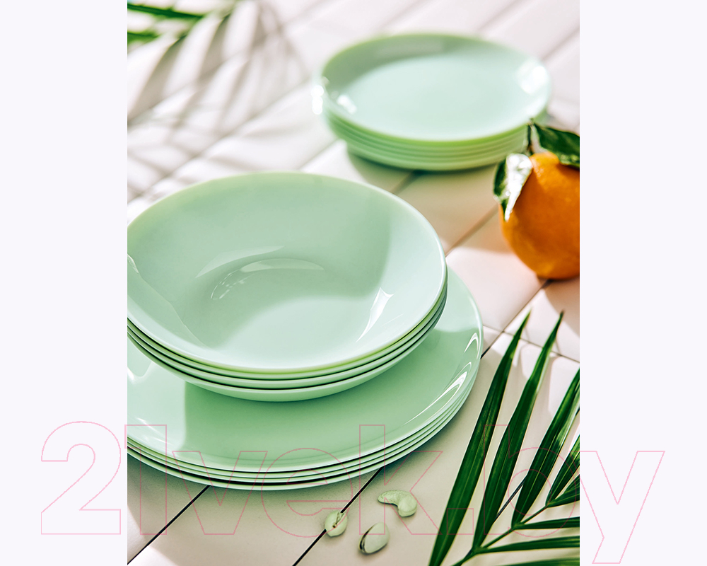 Тарелка столовая обеденная Luminarc Diwali Paradise Green V5839 — фото 4