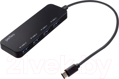 USB-хаб Perfeo 4 Port C-HUB / PF-H048 (черный)