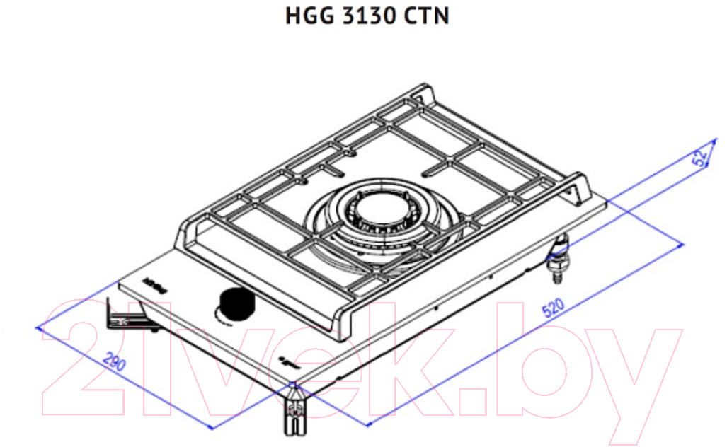 Газовая варочная панель Korting HGG 3130 CTN