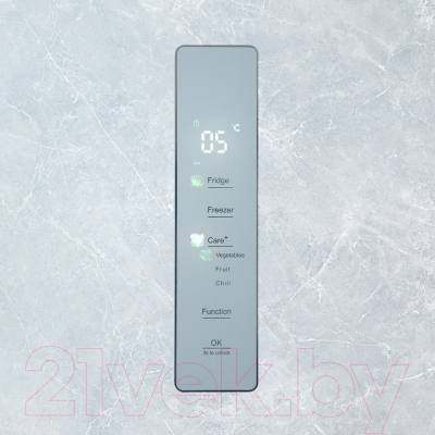 Холодильник с морозильником Centek CT-1742 (белый камень)