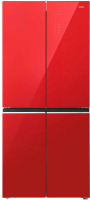 Холодильник с морозильником Centek CT-1744 NF Red Glass - 