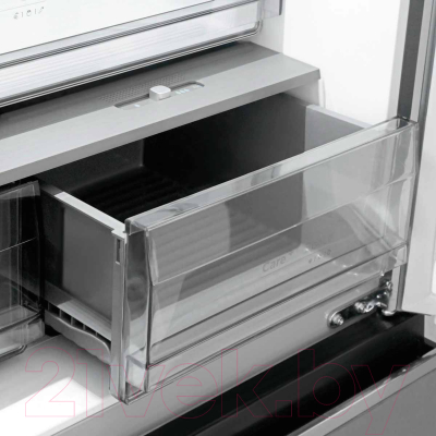 Холодильник с морозильником Centek CT-1744 NF White Glass