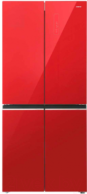 Холодильник с морозильником Centek CT-1745 NF Red Glass